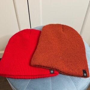 Brixton Red and Orange Beanies